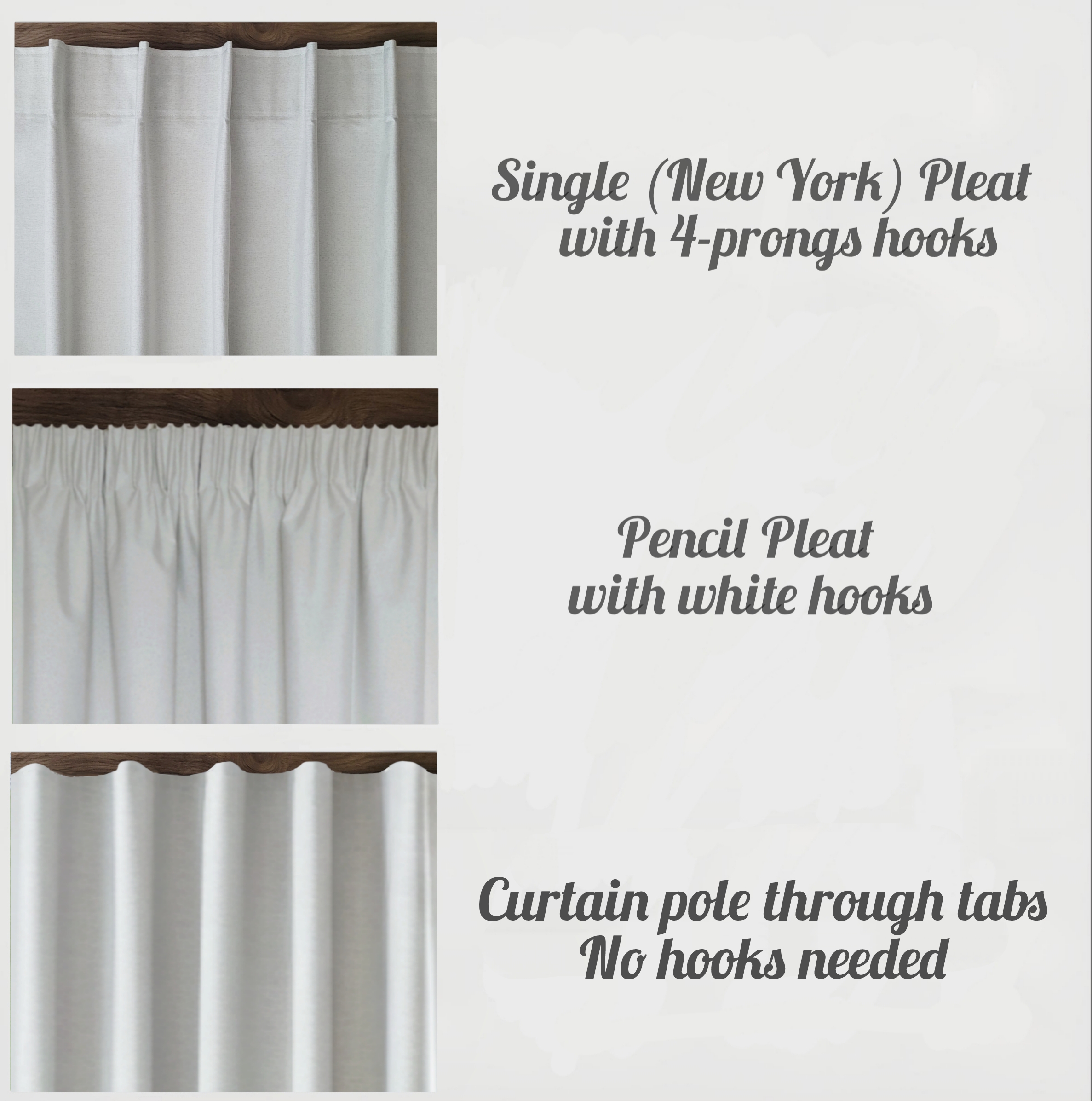 readymade white blackout curtains with pencil pleat heading