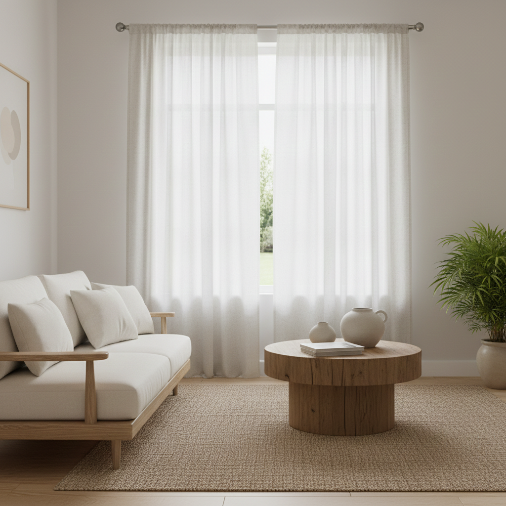 Santorini-white-sheer-curtains-hanging-in-bright-living-room